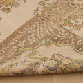 Vintage Isparta Turkish Area Rug 6x9 ft — Beige & Brown Floral (No. 62831)