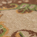 Vintage Isparta Turkish Area Rug 6x9 ft — Beige & Brown Floral (No. 62831)