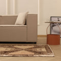 Vintage Malatya Turkish Runner Rug 3x11 ft — Brown & Beige Geometric (No. 62847)
