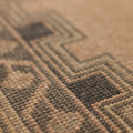Vintage Niğde Turkish Runner Rug 3x6 ft — Brown & Gray Geometric