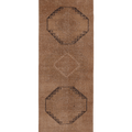 Vintage Malatya Turkish Runner Rug 3x11 ft — Beige & Brown Geometric (No. 62857)