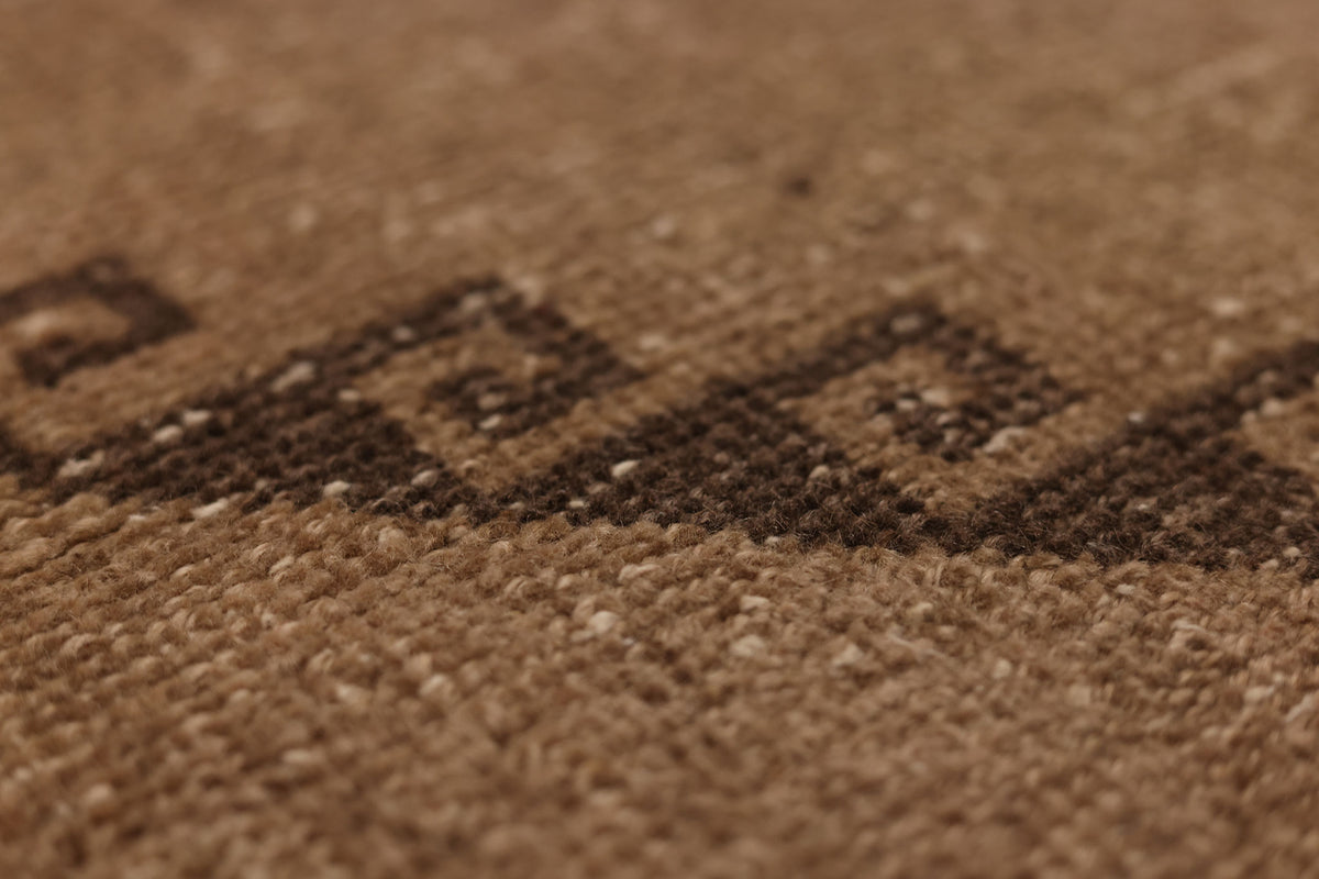 Vintage Malatya Turkish Runner Rug 3x11 ft — Beige & Brown Geometric (No. 62857)