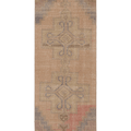 Vintage Nevşehir Turkish Runner Rug 2x8 ft — Beige & Brown Geometric