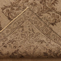 Vintage Isparta Turkish Area Rug 7x10 ft — Beige & Brown Floral