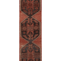 Vintage Malatya Turkish Runner Rug 2x10 ft — Red & Brown Geometric (No. 62873)