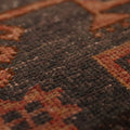 Vintage Malatya Turkish Runner Rug 2x10 ft — Red & Brown Geometric (No. 62873)