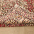Vintage Kayseri Turkish Area Rug 6x9 ft — Red & Beige Medallion