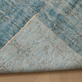 Vintage Manisa Turkish Runner Rug 3x8 ft — Blue Overdyed