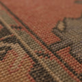 Vintage Niğde Turkish Runner Rug 2x8 ft — Red & Beige Geometric