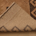 Vintage Malatya Turkish Runner Rug 3x13 ft — Beige & Brown Geometric