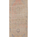 Vintage Niğde Turkish Runner Rug 3x9 ft — Beige & Brown Geometric