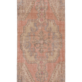 Vintage Nevşehir Turkish Runner Rug 2x6 ft — Brown & Beige Floral