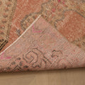 Vintage Nevşehir Turkish Runner Rug 2x6 ft — Brown & Beige Floral