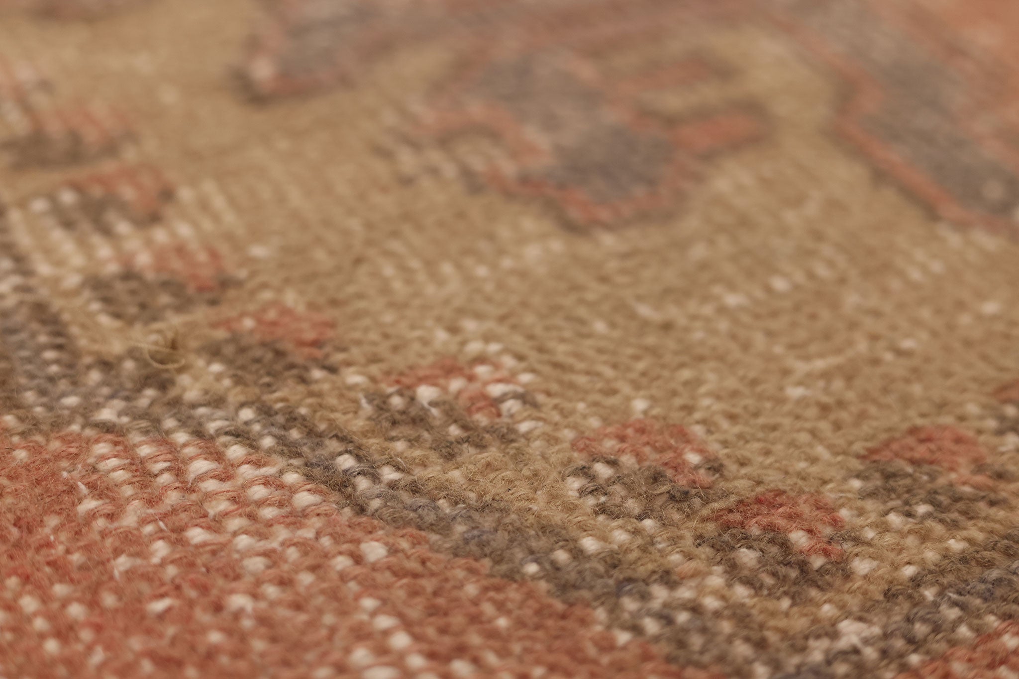 Vintage Nevşehir Turkish Runner Rug 2x6 ft — Brown & Beige Floral