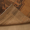 Vintage Sivas Turkish Runner Rug 3x8 ft — Beige & Brown Geometric