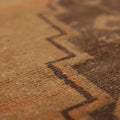 Vintage Sivas Turkish Runner Rug 3x8 ft — Beige & Brown Geometric