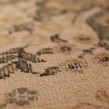 Vintage Isparta Turkish Area Rug 5x9 ft — Beige & Brown Floral