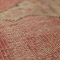Vintage Manisa Turkish Runner Rug 2x7 ft — Pink & Beige Geometric