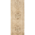 Vintage Malatya Turkish Runner Rug 3x12 ft — Beige & Brown Geometric (No. 62960)