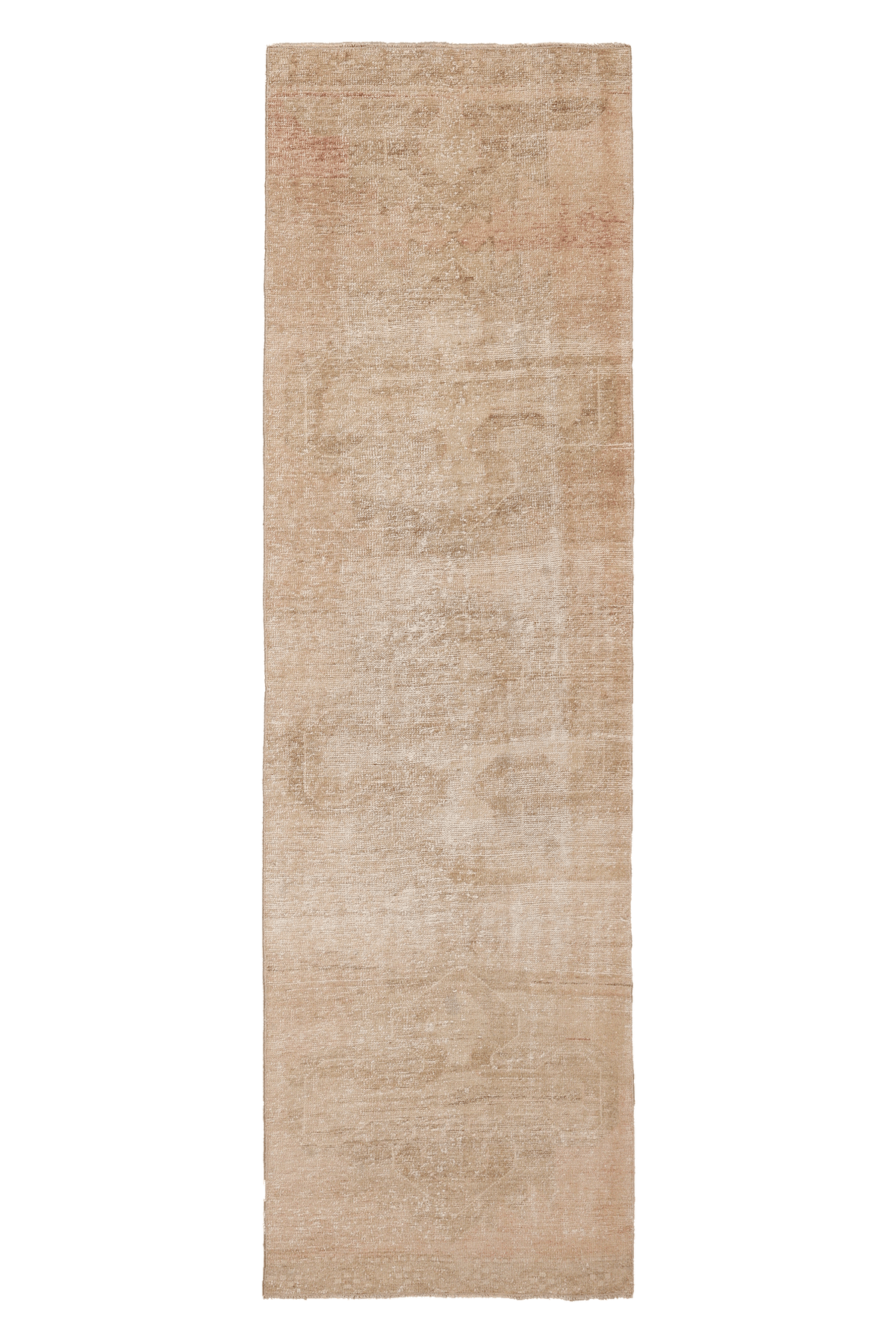 Vintage Malatya Turkish Runner Rug 2x9 ft — Beige Distressed