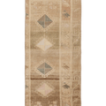 Vintage Malatya Turkish Runner Rug 2x5 ft — Beige Geometric