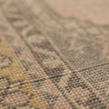 Vintage Kayseri Turkish Runner Rug 4x7 ft — Beige & Brown Geometric