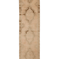 Vintage Malatya Turkish Runner Rug 3x12 ft — Beige & Brown Geometric (No. 62971)