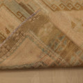 Vintage Malatya Turkish Runner Rug 3x9 ft — Beige & Green Geometric