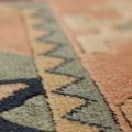 Vintage Niğde Turkish Area Rug 6x8 ft — Orange & Beige Geometric
