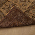 Vintage Muğla Turkish Area Rug 3x5 ft — Brown & Gray Geometric