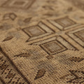 Vintage Muğla Turkish Area Rug 3x5 ft — Brown & Gray Geometric