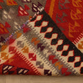 Vintage Southeastern Patchwork Runner Rug 3x10 ft — Red & Brown Geometric