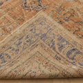 Vintage Manisa Turkish Area Rug 7x9 ft — Orange & Blue Distressed