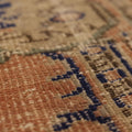 Vintage Manisa Turkish Area Rug 7x9 ft — Orange & Blue Distressed