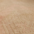 Vintage Malatya Turkish Runner Rug 2x6 ft — Beige & Pink Geometric