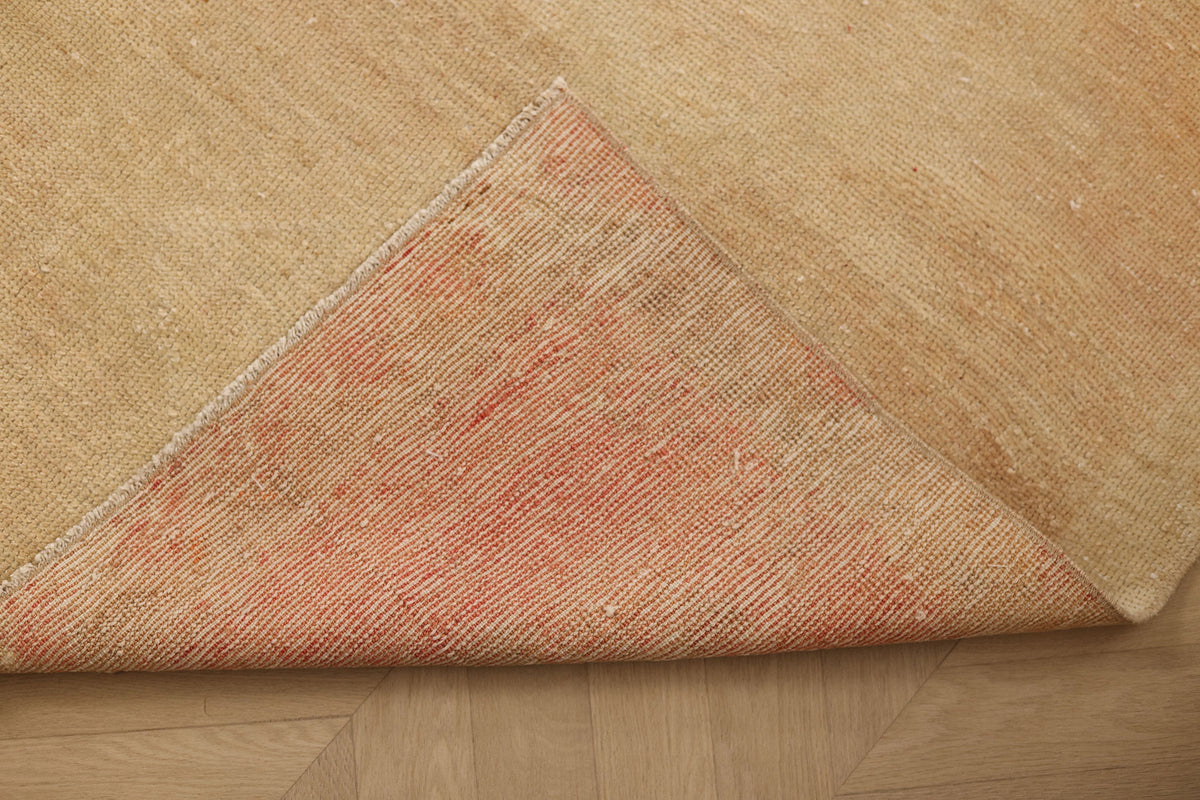 Vintage Malatya Turkish Runner Rug 3x10 ft — Beige Geometric