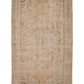 Vintage Manisa Turkish Area Rug 6x10 ft — Beige & Brown Floral