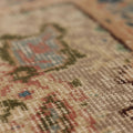Vintage Isparta Turkish Area Rug 5x8 ft — Beige & Blue Floral (No. 63056)