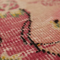 Vintage Manisa Turkish Area Rug 6x9 ft — Pink & Red Distressed