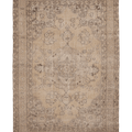 Vintage Isparta Turkish Oversize Rug 8x11 ft — Beige & Brown Floral