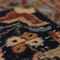 Vintage Isparta Turkish Area Rug 5x8 ft — Beige & Pink Floral