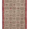 Vintage Isparta Turkish Area Rug 6x9 ft — Beige & Red Floral