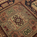 Vintage Kayseri Turkish Area Rug 5x8 ft — Beige & Brown Medallion