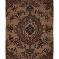 Vintage Kars Turkish Area Rug 6x10 ft — Brown & Beige Floral