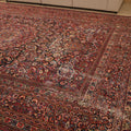Vintage Southeastern Persian Style Oversize Rug 10x14 ft — Red & Blue Medallion