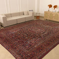 Vintage Southeastern Persian Style Oversize Rug 10x14 ft — Red & Blue Medallion
