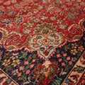 Vintage Southeastern Persian Style Oversize Rug 10x13 ft — Red & Blue Medallion