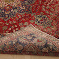 Vintage Southeastern Persian Style Oversize Rug 10x13 ft — Red & Blue Medallion