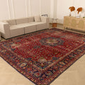 Vintage Southeastern Persian Style Oversize Rug 10x13 ft — Red & Blue Medallion
