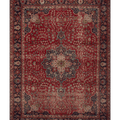 Vintage Southeastern Persian Style Oversize Rug 10x13 ft — Red & Blue Medallion